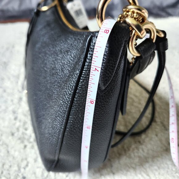 NWT Coach Black Leather Sutton Shoulder Crossbody Bag with Dust Bag - Picture 13 of 16